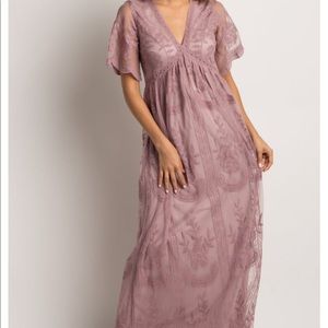 Women’s Pink Blush maternity maxi dress